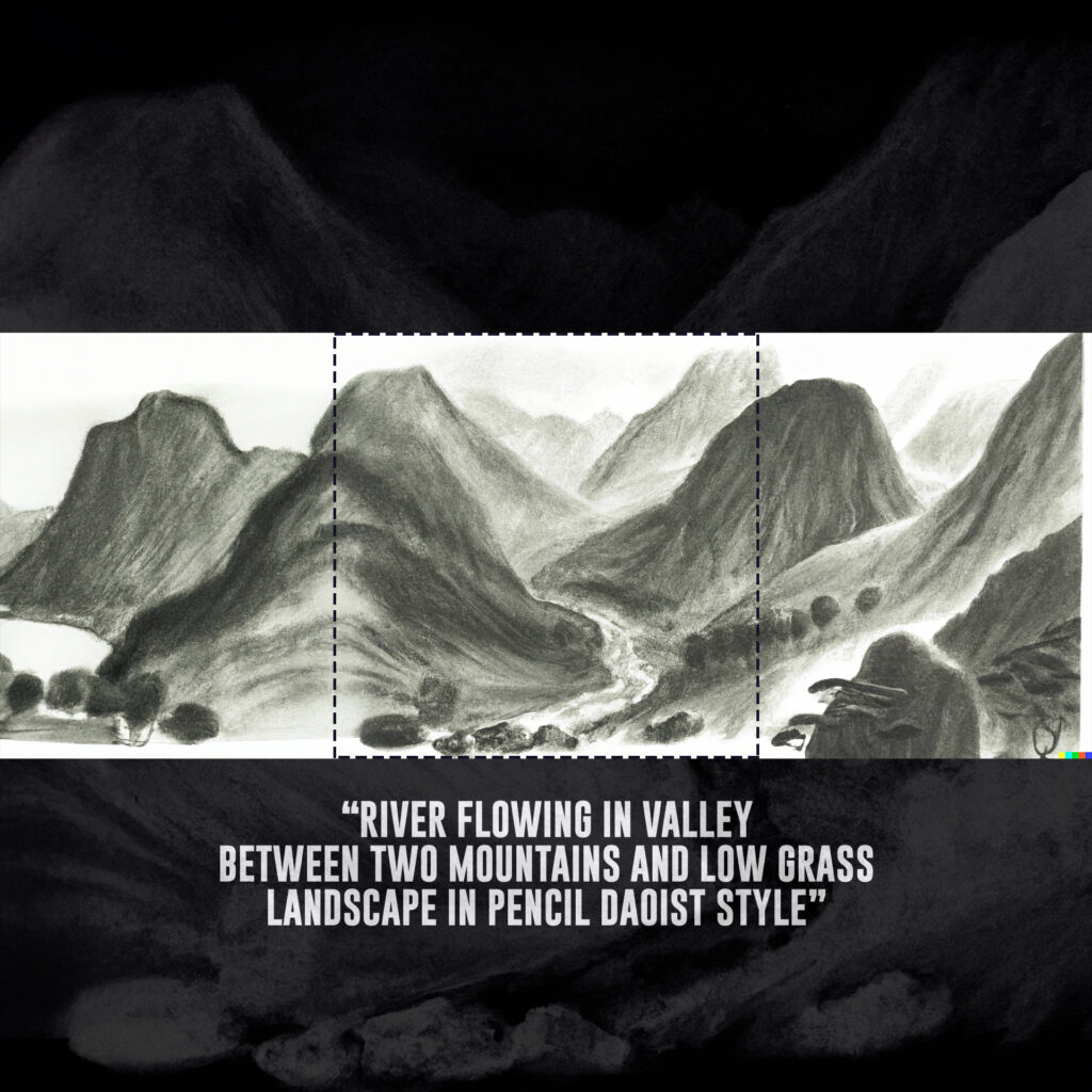 Wu Wei Oniric Cat river flowing between mountains